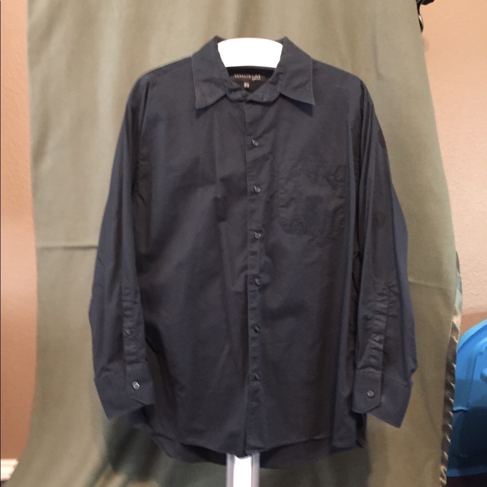 Kenneth Cole Black Button Down Dress Shirt